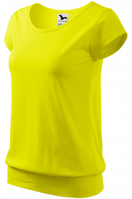 Ženska trendy majica, limun žuto, pamučne majice