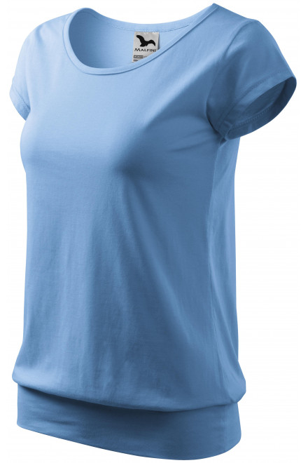 Ženska trendy majica, plavo nebo, majice s kratkim rukavima