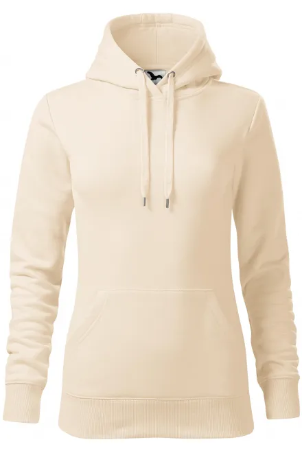 Ženska trenirka s kapuljačom bez patentnog zatvarača - badem, M