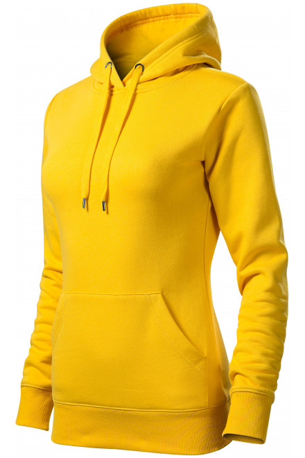 Ženska trenirka s kapuljačom bez patentnog zatvarača, žuta boja, ženske sweatshirty