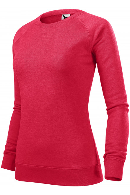 Ženski jednostavni pulover, crveni mramor