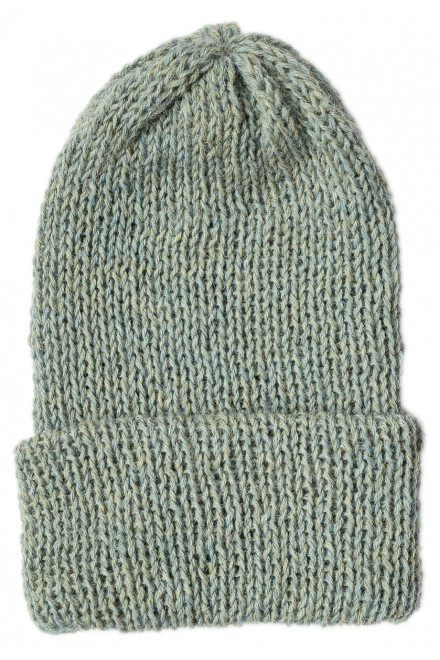 Zimska kapa od alpaka vune, svijetlo zelena