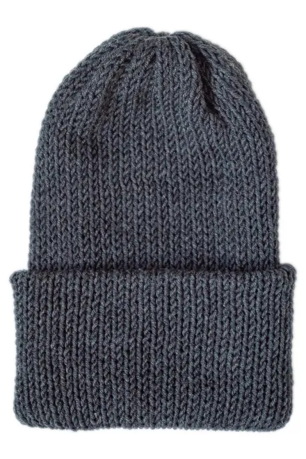 Zimska kapa od merino vune, crno
