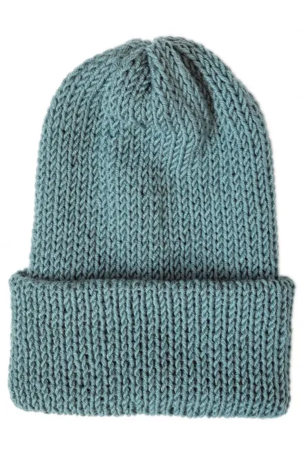 Zimska kapa od merino vune, smaragdno zeleno
