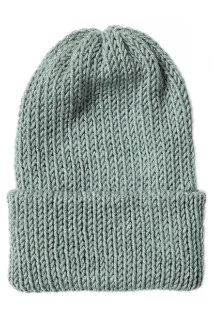 Zimska kapa od merino vune, svijetlo zelena
